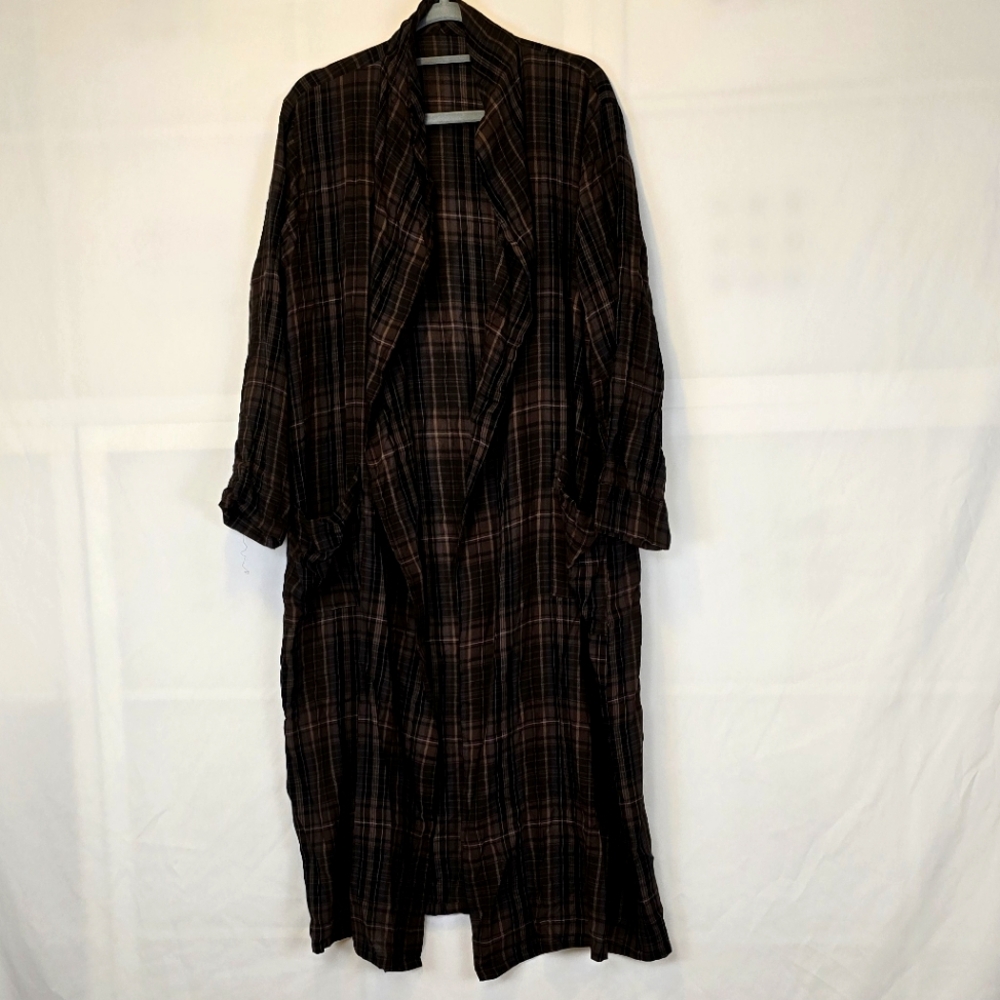 Custom Plaid Long Coat 40